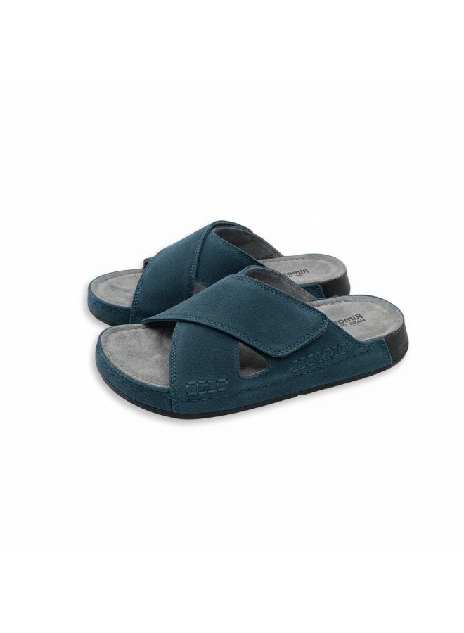 Stylish men's slippers with a modern and comfortable design – genuine leather and non-slip orthopedic sole, available in various sizes and colors. - Image 4